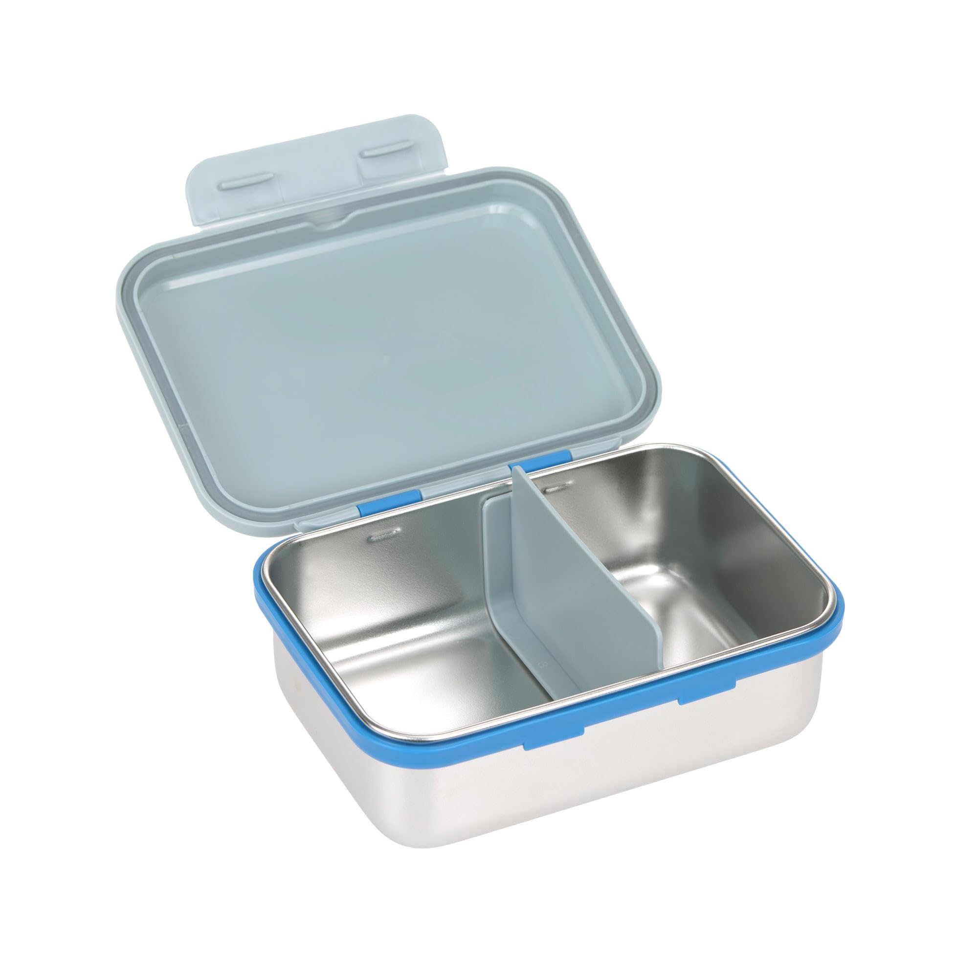 LÄSSIG Scatola per il pranzo dei bambini Scatola per il pranzo in acciaio inox Scatola per la colazione Scuola dell'infanzia sostenibile/Lunchbox Stainless Steel Sunny Explorer green/blue