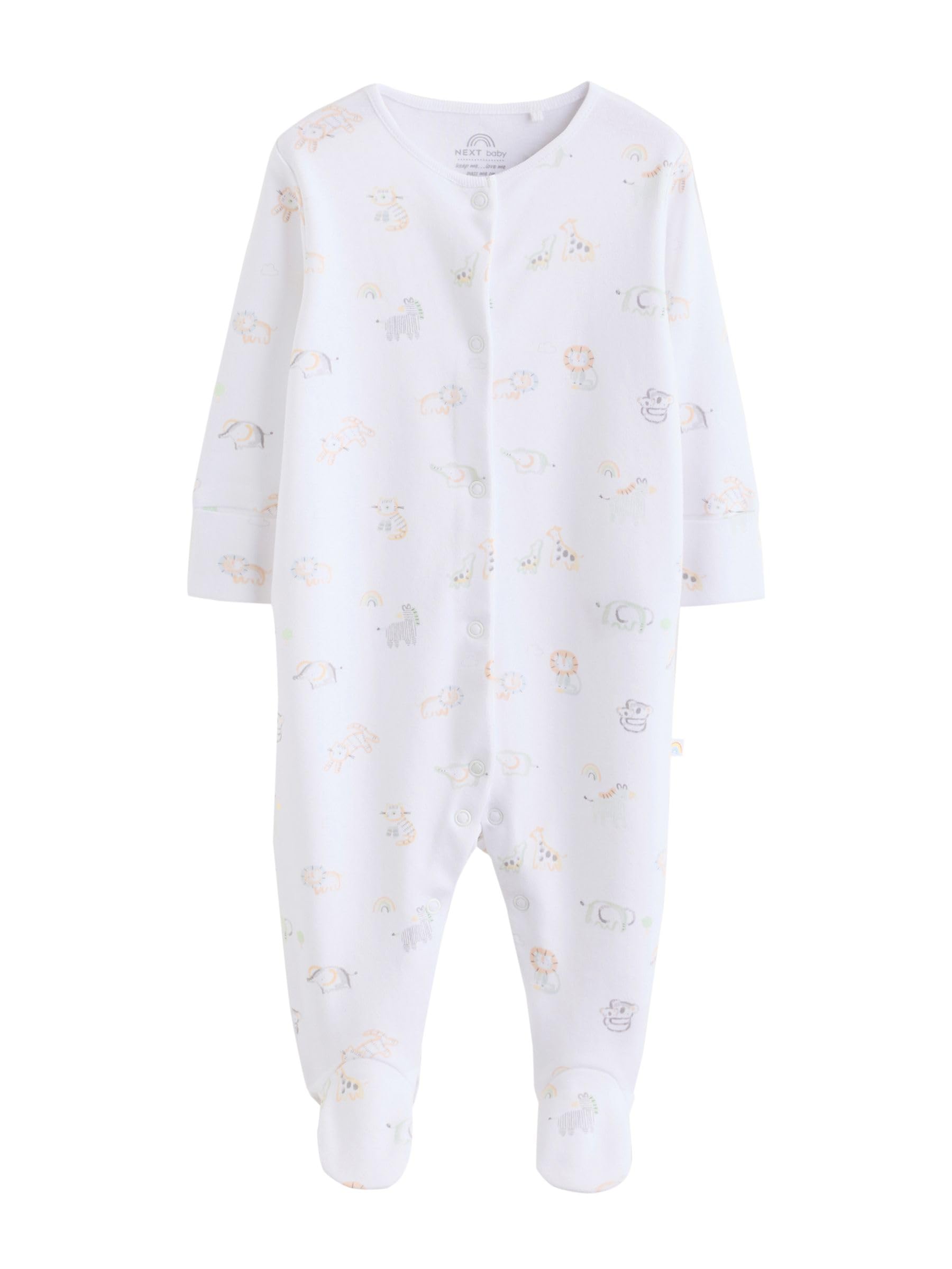 NEXT Unisex Bambino Confezione da 3 Tutine Bebè | Neonato, Standard, Mid Rise, Button, 100% cotone