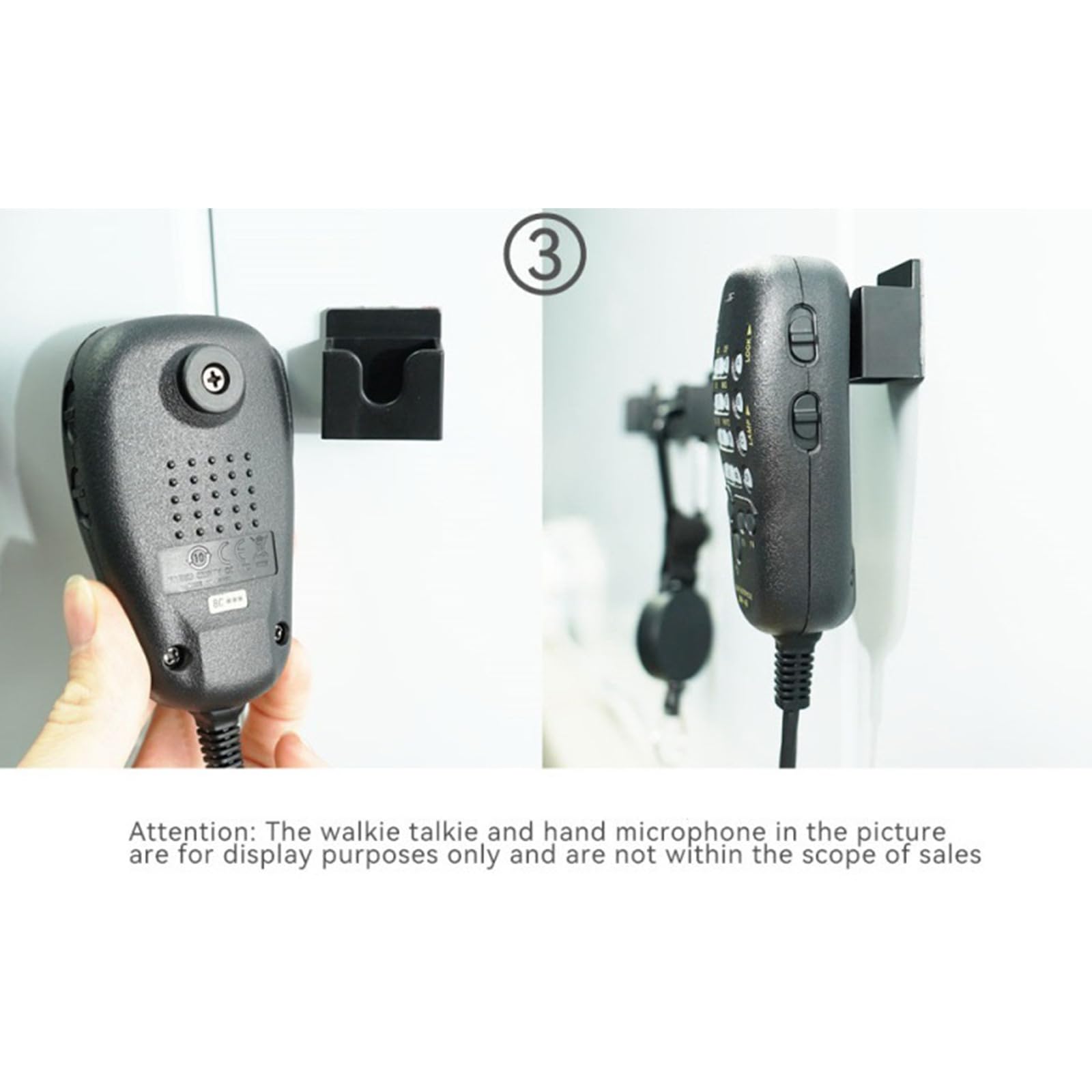 Universeller 3-in-1-Clip, praktische und vielseitige Wandhalterung, ABS-Halterung mit selbstklebender Rückseite, einfache Installation, Walkie-Talkies, hält 3-in-1-Clip