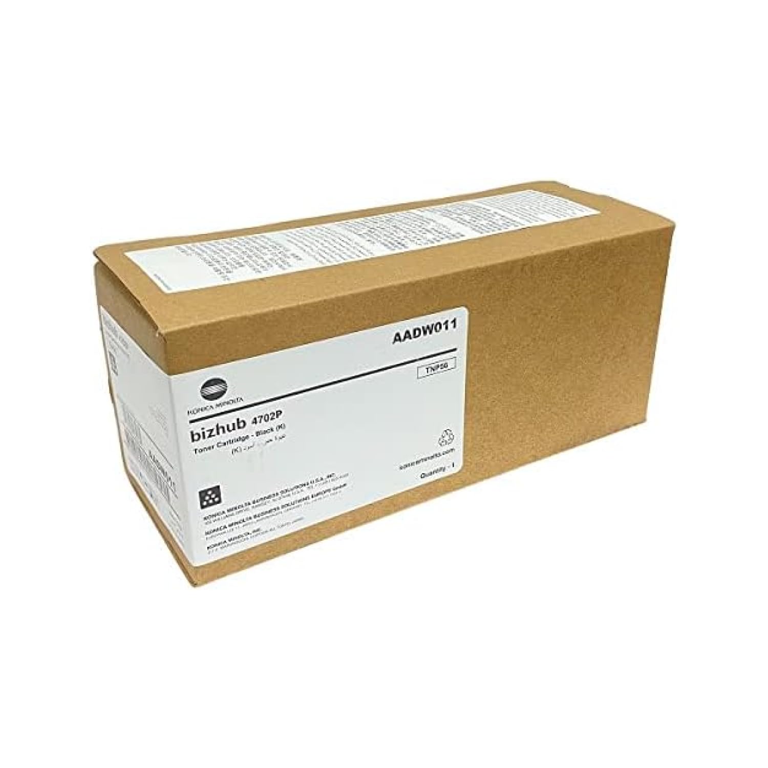 OEM Konica Minolta TNP56, AADW011, Black Toner Cartridge, 25,000 Pages, BIZHUB 4702P