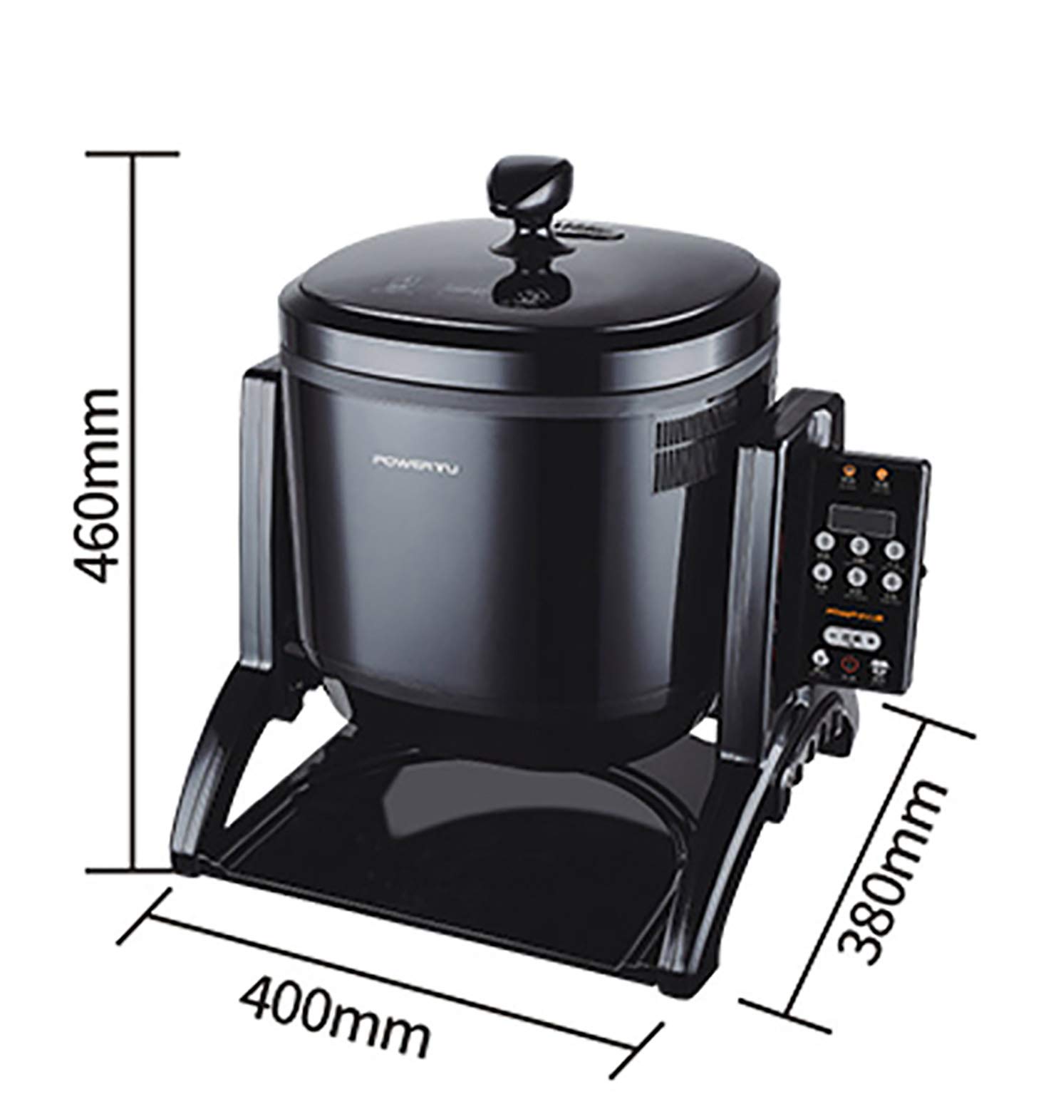 Nuova Macchina da Cucina Commerciale Casa Intelligente Automatica Pentola di Cottura A Tamburo Ad Alta Potenza Pentola 6L Grande Capacità Stir-Fry Pot