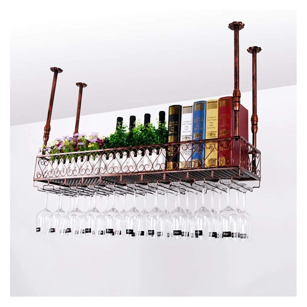 Support de vin créatif et porte-verre suspendu 100cm pour aménagement de bar