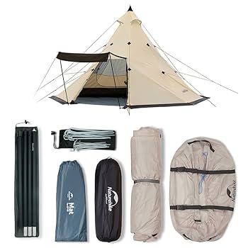 Naturehike ワンポールピラミッドテント3-4人用 Amazon.co.jp: Naturehike 3-4人用 六辺形ピラミッド型 ワン