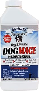 Natureâ€™s MACE Dog Repellent 40oz Concentrate / Treats 15,000 Sq. Ft. / Keep Dogs Out of Your Lawn and Garden / Train Your Dogs to Stay Out of Bushes / Safe to use Around Children & Plants