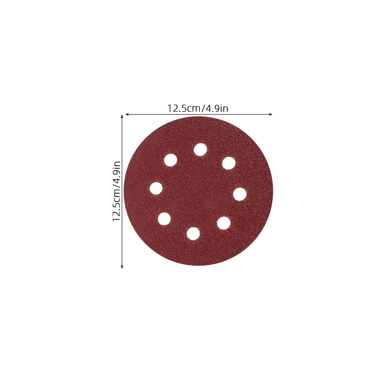 Juego de 80 Discos de Lija Redondos de 125 MM 8 Agujeros para Lijadora Orbital Papel de Lija Abrasivo en Grano Variado - Soporte de Sujeción para Lijado en Seco y Esmerilado