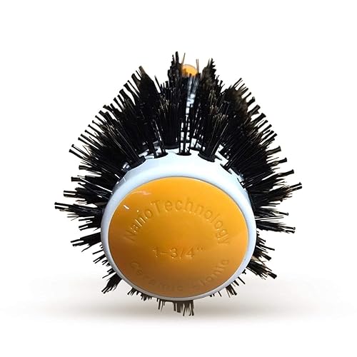 Miniatura 3 de GK HAIR Global Keratin Cepillo térmico extra redondo profesional de 1.693 in con revestimiento de cerámica, control antiestático del encrespamiento,