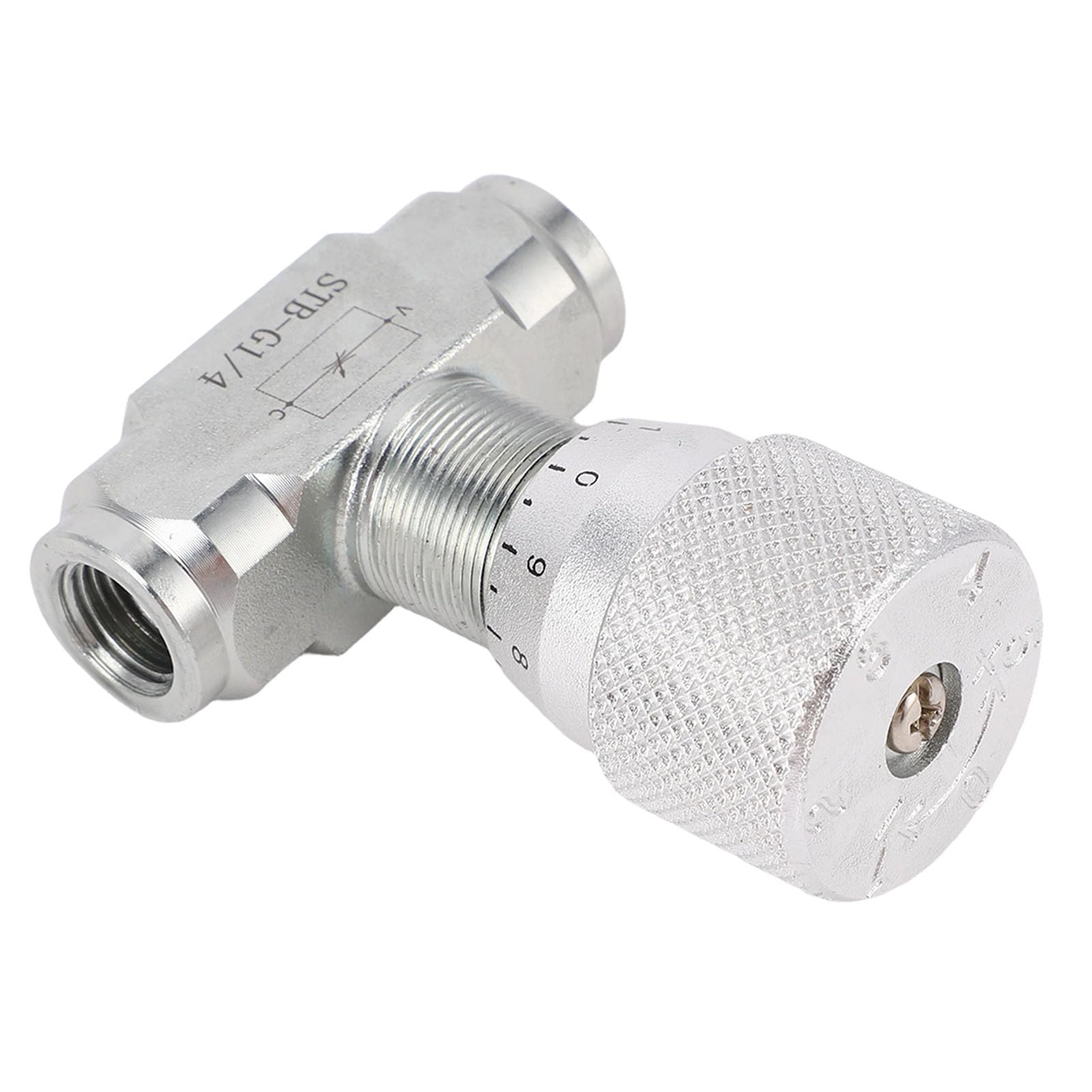 Fafeicy Válvula de Control de Caudal Hidráulico Bidireccional G1/4 Pulgadas para Miniexcavadora de 0,8-2 Toneladas Control de Velocidad del Cilindro Ajuste Serie STB 5 Piezas