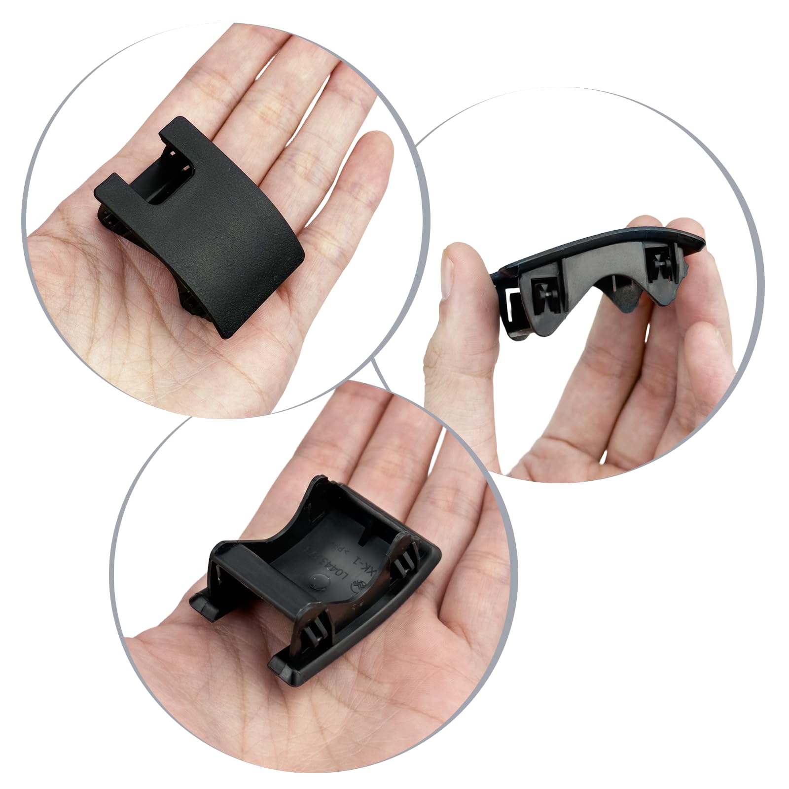 Pulchra 2 Pcs Car Child Seat Slot Trim Cover Compatible with Nissan Qashqai 2014-2022, Black Rear Seat Anchor Cover, Replace L0355523 - Image 4