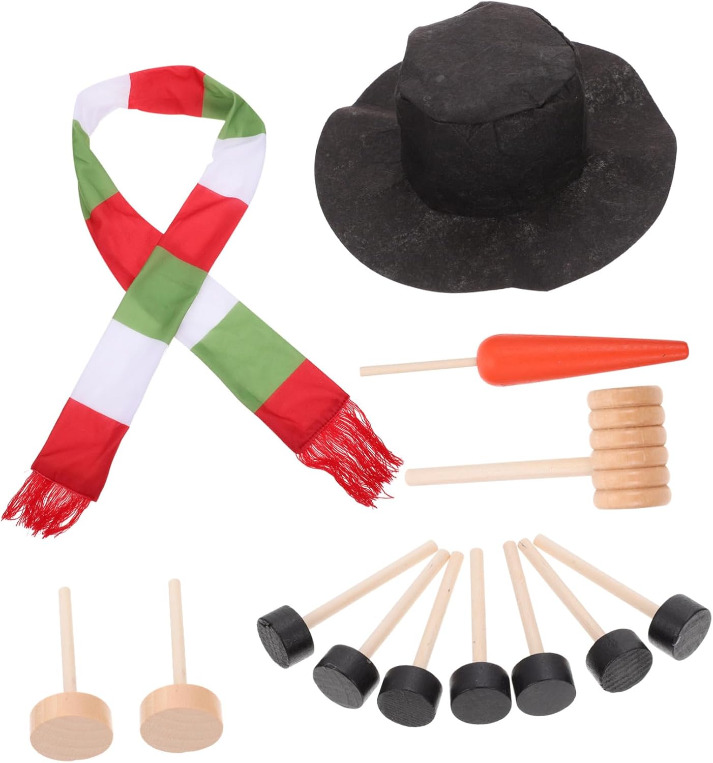 VICASKY Reusable Snowman Decorating Kit for Adults Outdoor Winter with Snowman Dressing Accessories DIY Christmas Craft for Holiday Fun
