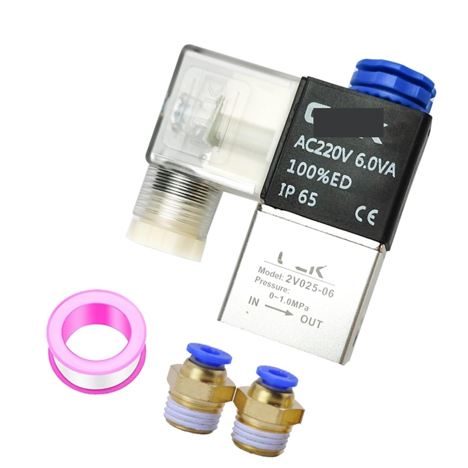 Électrovanne d'air 2V025-06 pour réparer un circuit pneumatique défaillant avec raccords 6mm