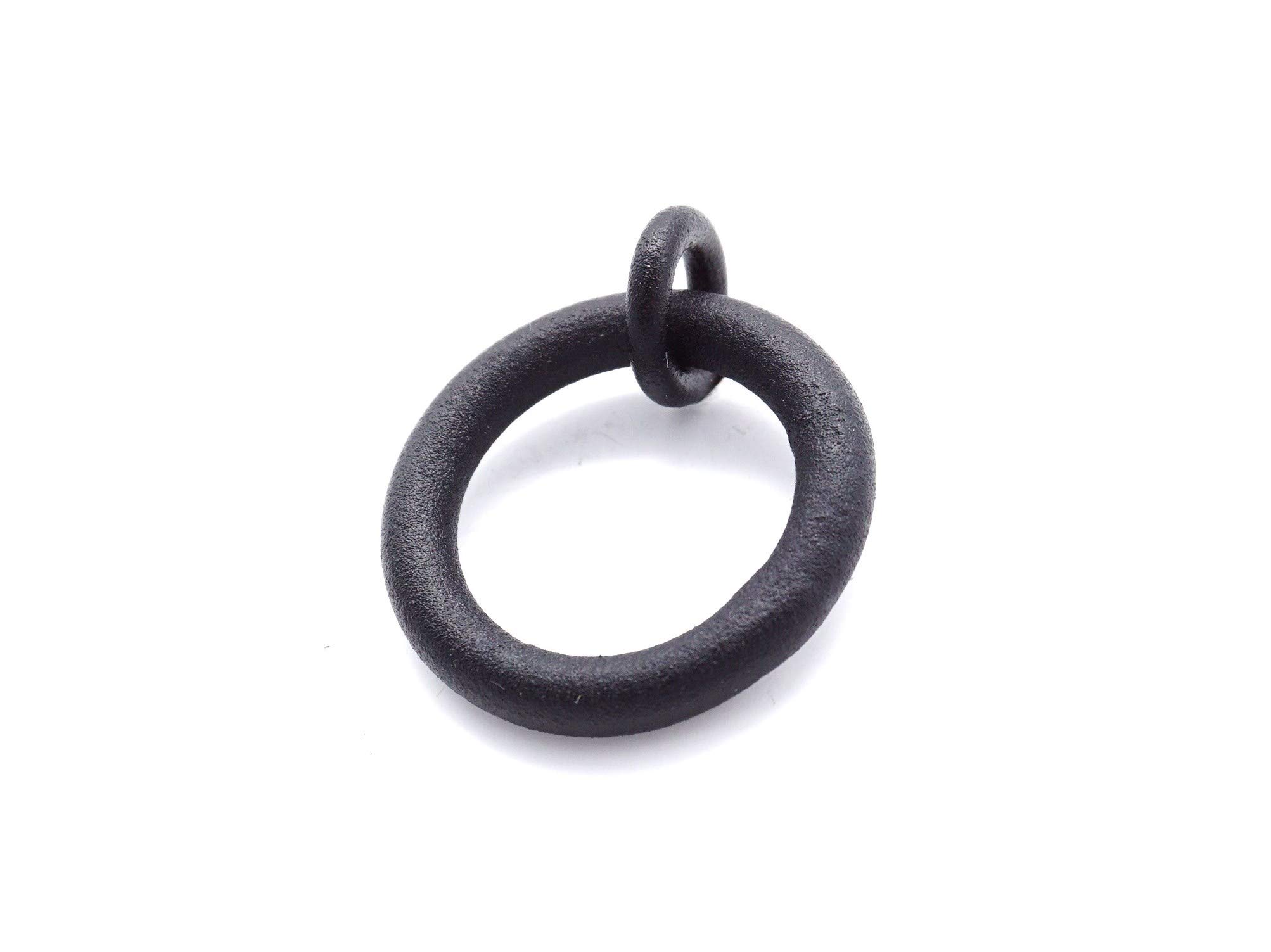 Restore HardwareRestore Hardware 1 5/8" Black Cast Iron Ring Pull Shutter Ring Pull Colonial Early American European Black Iron Ring Pull - Black Iron Furniture Ring Pull - Black Iron Cabinet Ring Pull