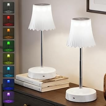 Cordless LED Table Lamp, 120 hr dimming RGB Gesture Sensing Rechargeable.