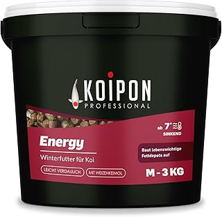 KOIPON Energy 3 kg Fischfutter Winter sinkend, Teichfutter 6mm Pellets für japanische Koi, Koifutter als Goldfischfutter und Winterfutter geeignet