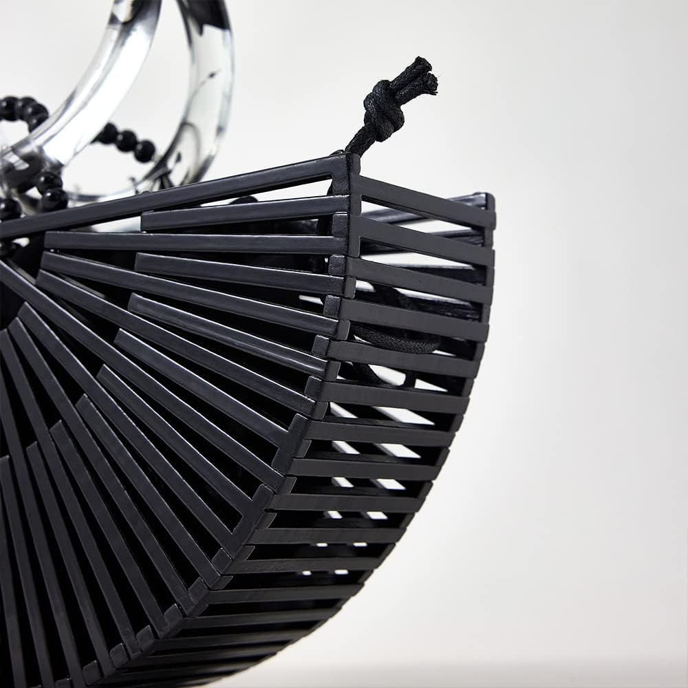 VAKAER Women Bamboo Purse Summer Beach Tote Bags Handmade Handbag with Inner bag - Image 7