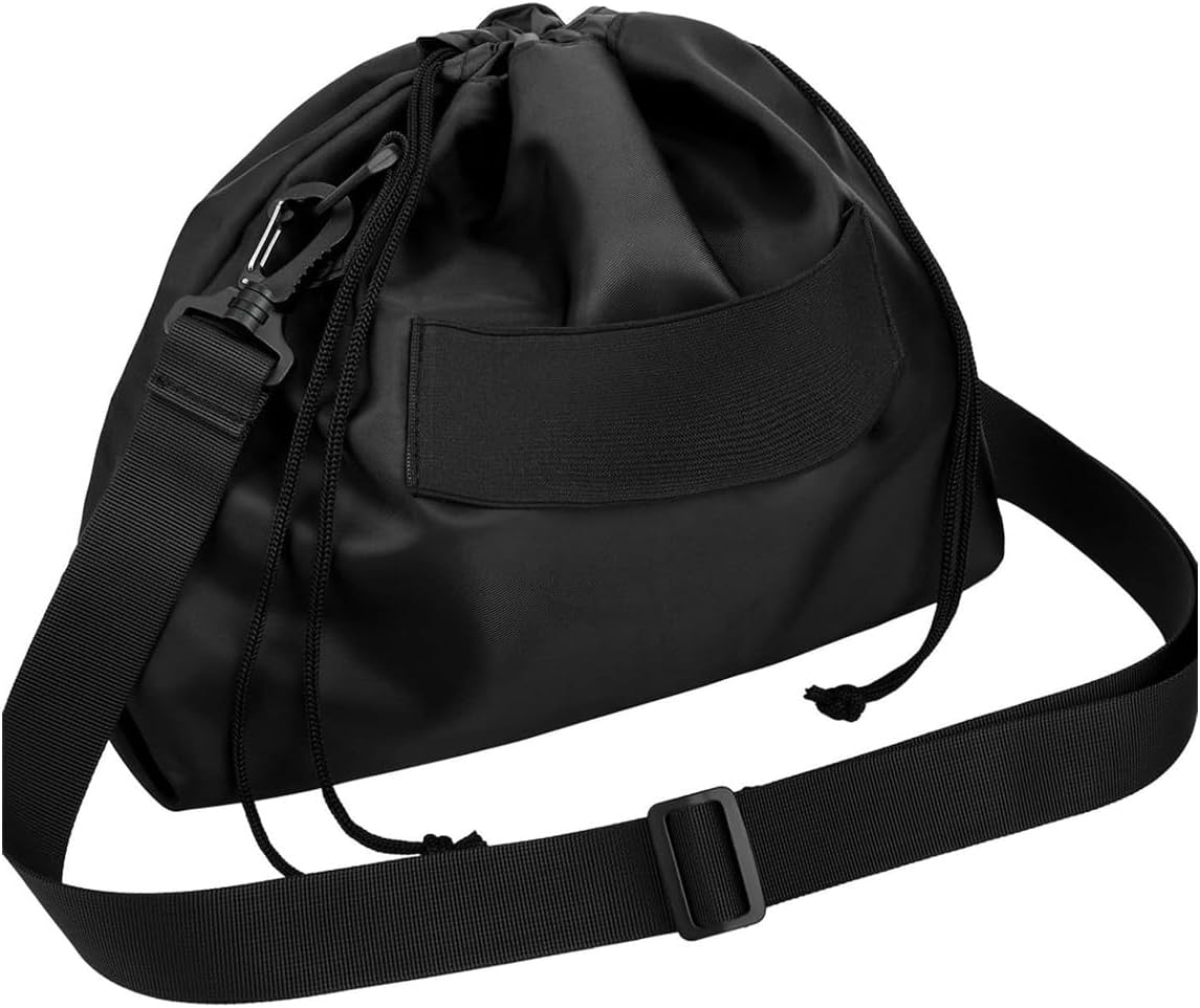 Multipurpose Neck Pillow Storage Bag Adjustable Shoulder Strap & Luggage Loop Polyester Drawstring Pouches For Travel Gear Memory Foam Travel Pillow Organizers