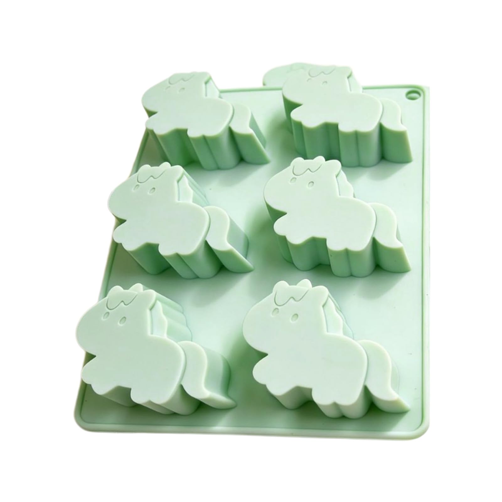 ZEPFJHE Horse Ice Molds 6 Cavities Silicone Molds for Making Chocolate Cake Decoration Cocktails and Beverage Elastomer Tray