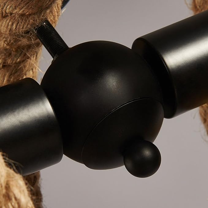 LRUII Retro Round Iron Ceiling Lamp Pendant Light Cage Shades Shadow Loft Decorative 2?Bulbs E27?Chandelier for Dining Room Pendant Lamp Living Room Lighting Light Rope Lights Comfortable Anniversary LRUII photo 2