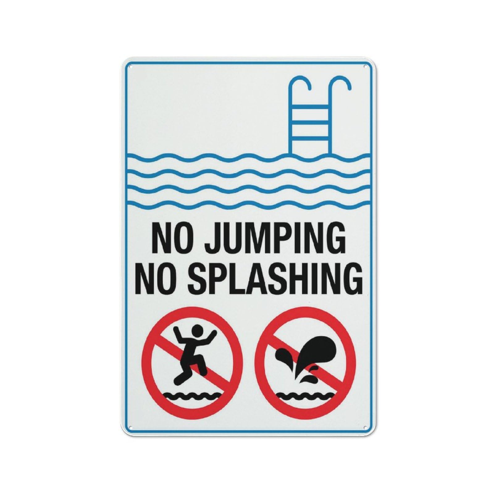 Pool No Jumping No Splashing Sign Warning Tin Sign Home Kitchen Farm Garden Garage Wall Decor 12X8Inch