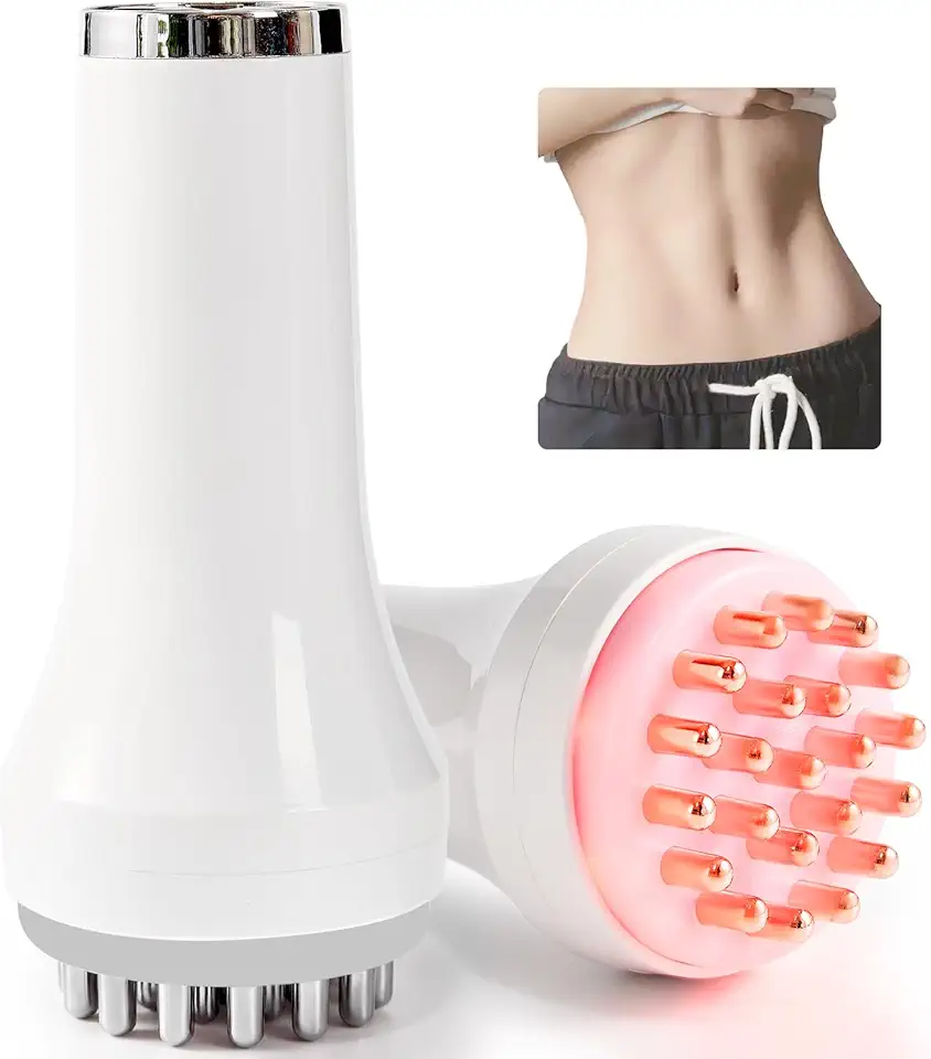 DiDEER Massageador de drenagem linfática e ferramenta de massagem anticelulite, para pernas, braços e barriga, corpo, ajuda a reduzir estrias e celulite, com microcorrente, calor leve e vibração