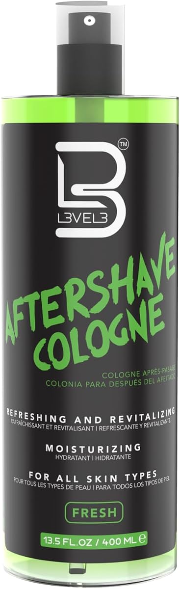 Level 3 After Shave Spray Cologne for Men, Fresh, 13.5 fl oz | Aftershave spray, soothing moisturizing formula, refreshes post-shave skin, non-irritating, barber or home use, fresh scent