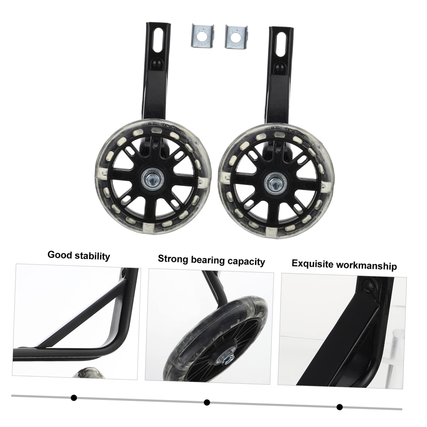 Toddmomy 1 Par De Ruedas De Entrenamiento De Bicicleta Ruedas De Entrenamiento Silenciosas Ruedas De Entrenamiento Flash Cochecito Bicicleta Ruedas De Entrenamiento para Niños Bicicleta