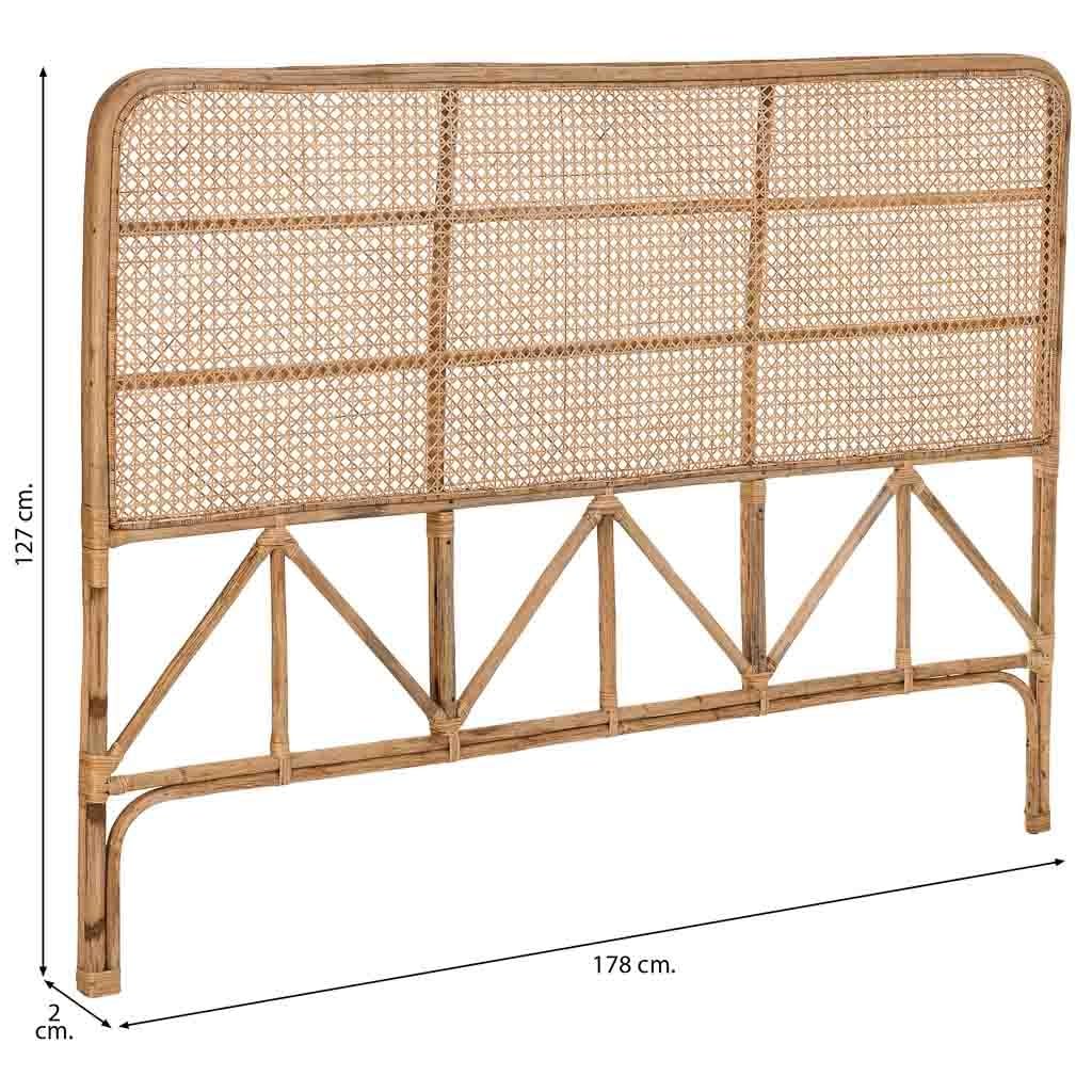 WANDERLUST DECO Cabecero de cama de caña 178x02x127h cm