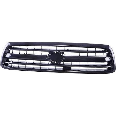 Amazon Com Evan Fischer Grille Assembly Compatible With 2000 2002 Toyota Tundra Chrome Shell Painted Black Insert Automotive