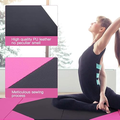 Miniatura 3 de Tumbling Mats Gymnastics Tumbling Mats Foldable Foldable Yoga Mat Thick PU Leather Exercise Mat With Carrying Handles for home Workout outdoor