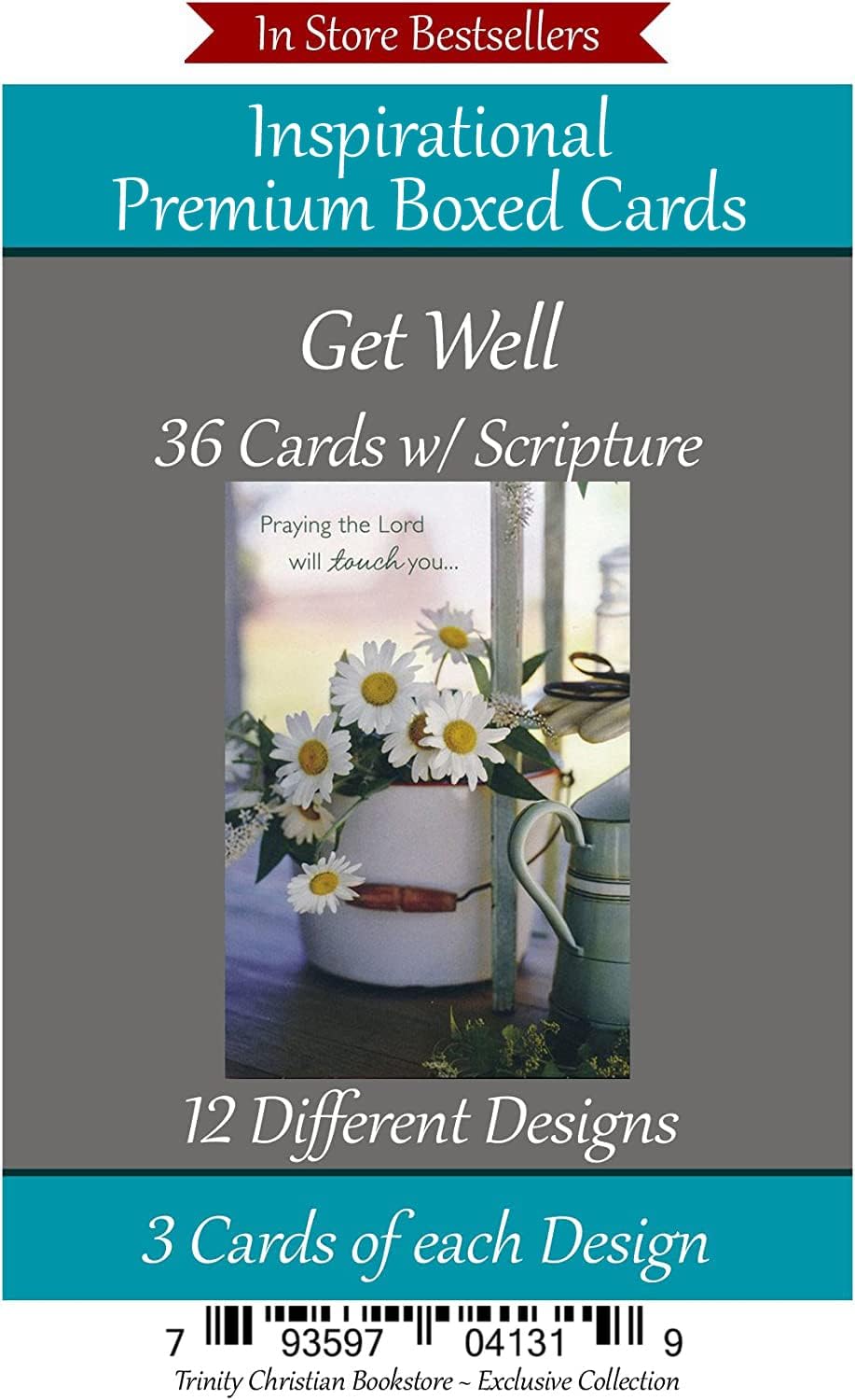 Get Well Cards Premium 36 count Christian/Religious Greeting Card Assortment ~ Scripture in Every Card