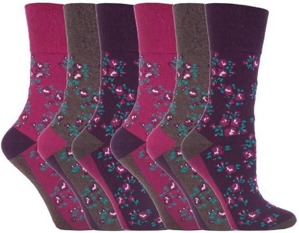 Gentle Grip Ladies Colourburst Socks Pack of 3