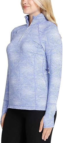 Miniatura 2 de KIRKLAND Signature - Sudadera con cremallera de para mujer, Jacquard Azul Azure