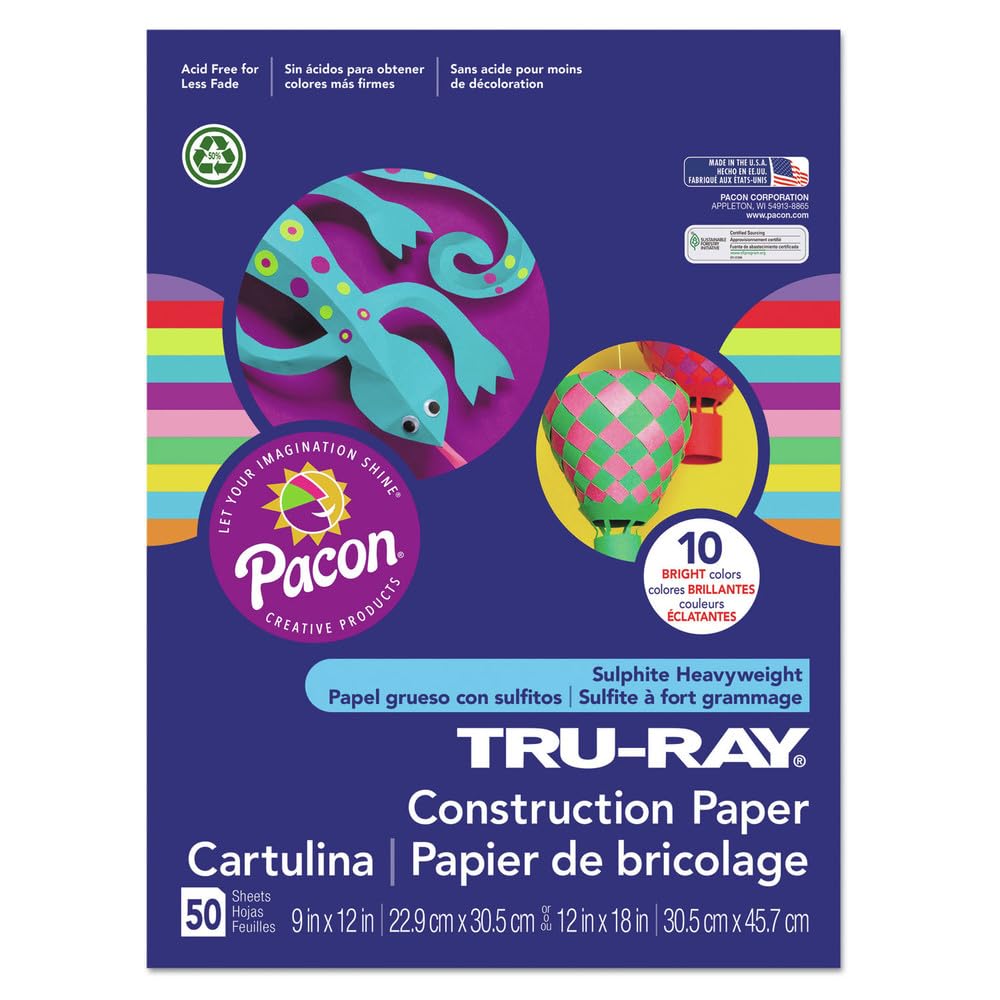 Tru-Ray Construction Paper, 50% Recycled, 9