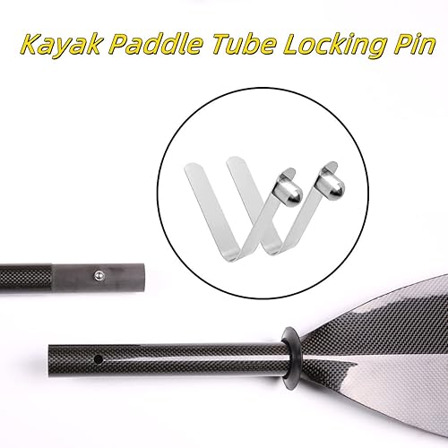 Miniatura 4 de 8 clips de resorte de remo para kayak, clip de botón de resorte de acero inoxidable, clips de pasador de bloqueo de tubo para kayak, remo de