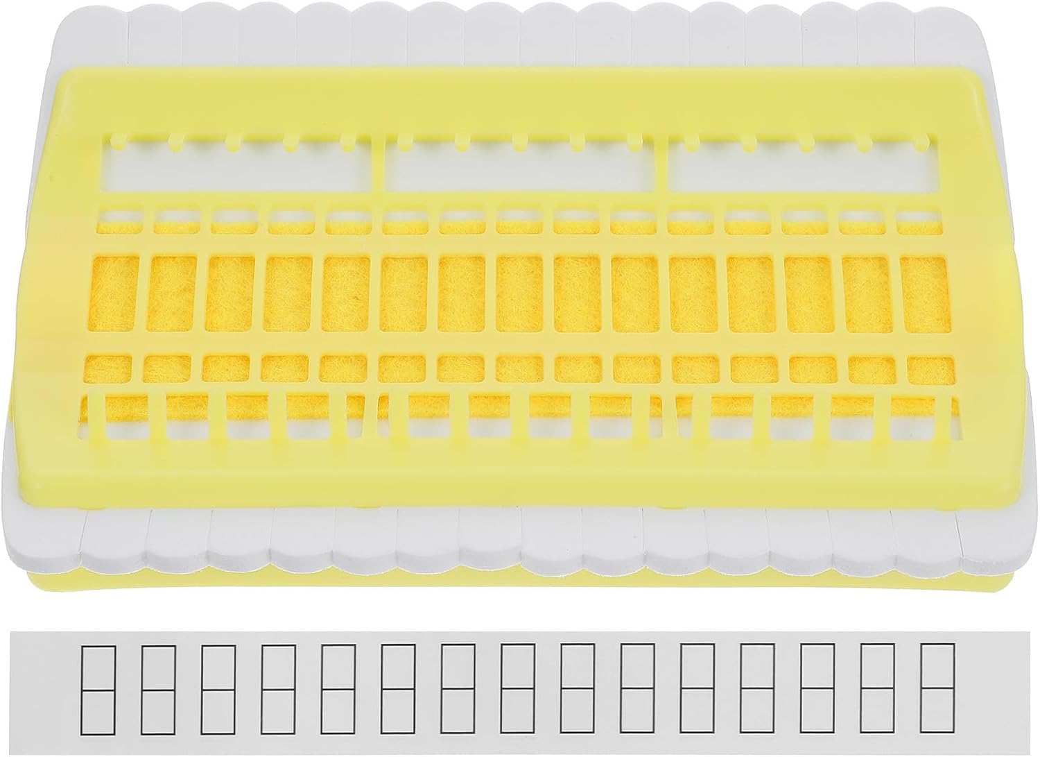 BEBEMOKO Cross Stitch Thread Organizer Lightweight Plastic Embroidery Floss Holder with 30 Holes Thread Arranger Easy to Hold More Floss, Needlework Storage Tool for Home Use