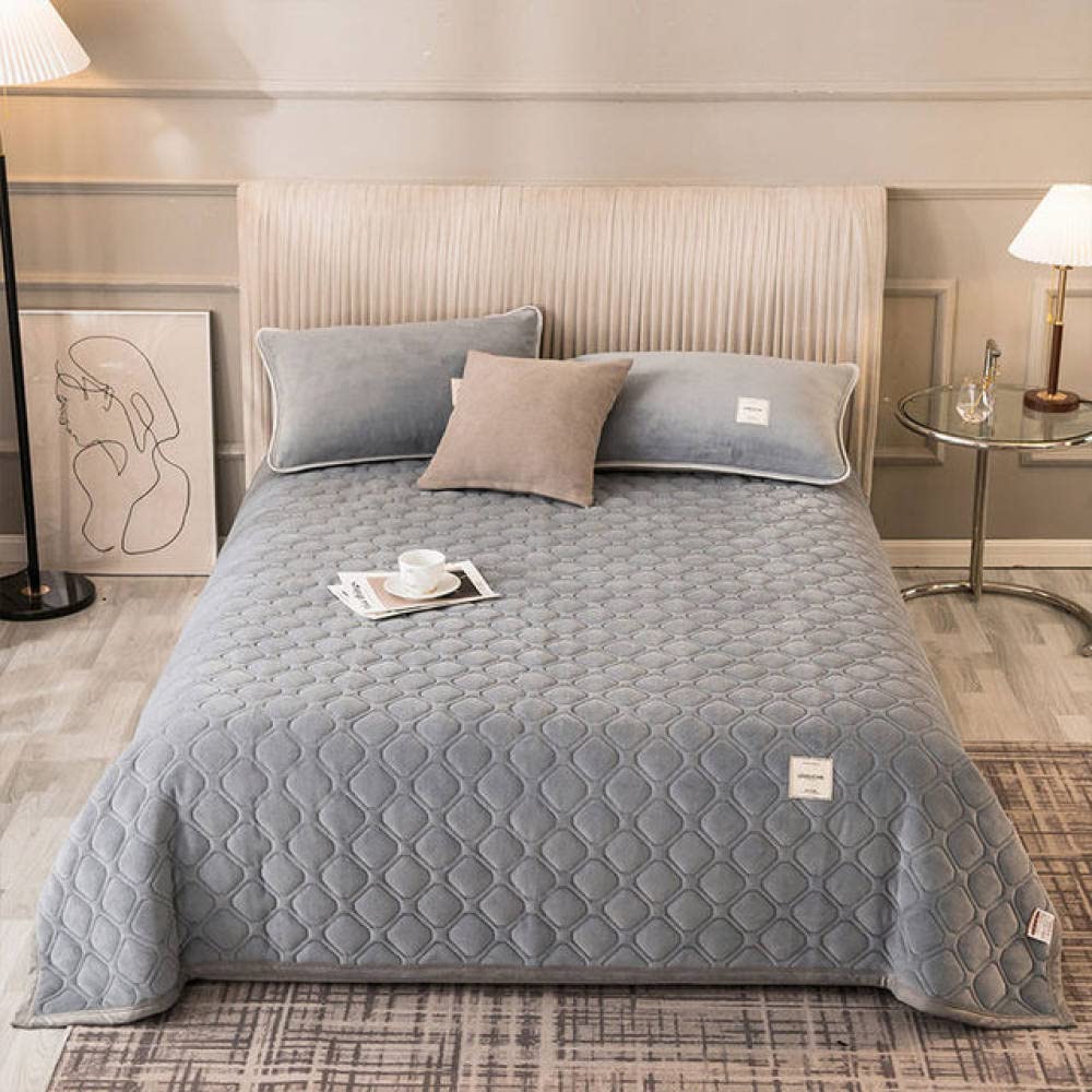 Drap de lit matelassé en velours de lait 150x200cm, housse de canapé d'hiver