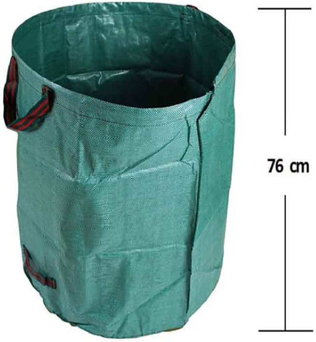 ガーデンゴミ袋 家と庭のゴミ袋不織布ポリプロピレン再利用可能な芝生と葉ガーデンバッグ強化ハンドルスタンディングゴミ箱グリーン