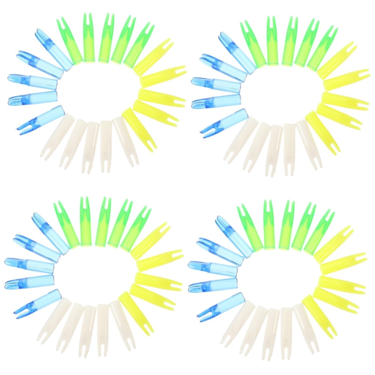 Sosoport 80pcs Tail Kit for Arrow Shooting Arrow for Tapered Shafts Smooth Design Reduces Wind Resistance Multi-Color Transparent