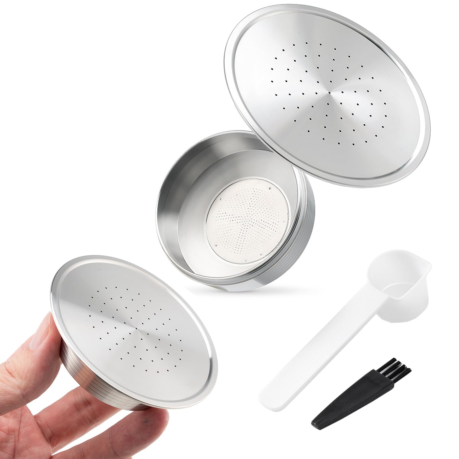 Icafilas-Capsules De Café Réutilisables Pour Machine Philips Senseo, Dosette De Filtre à Café Aste En Acier Inoxydable  15 - 3