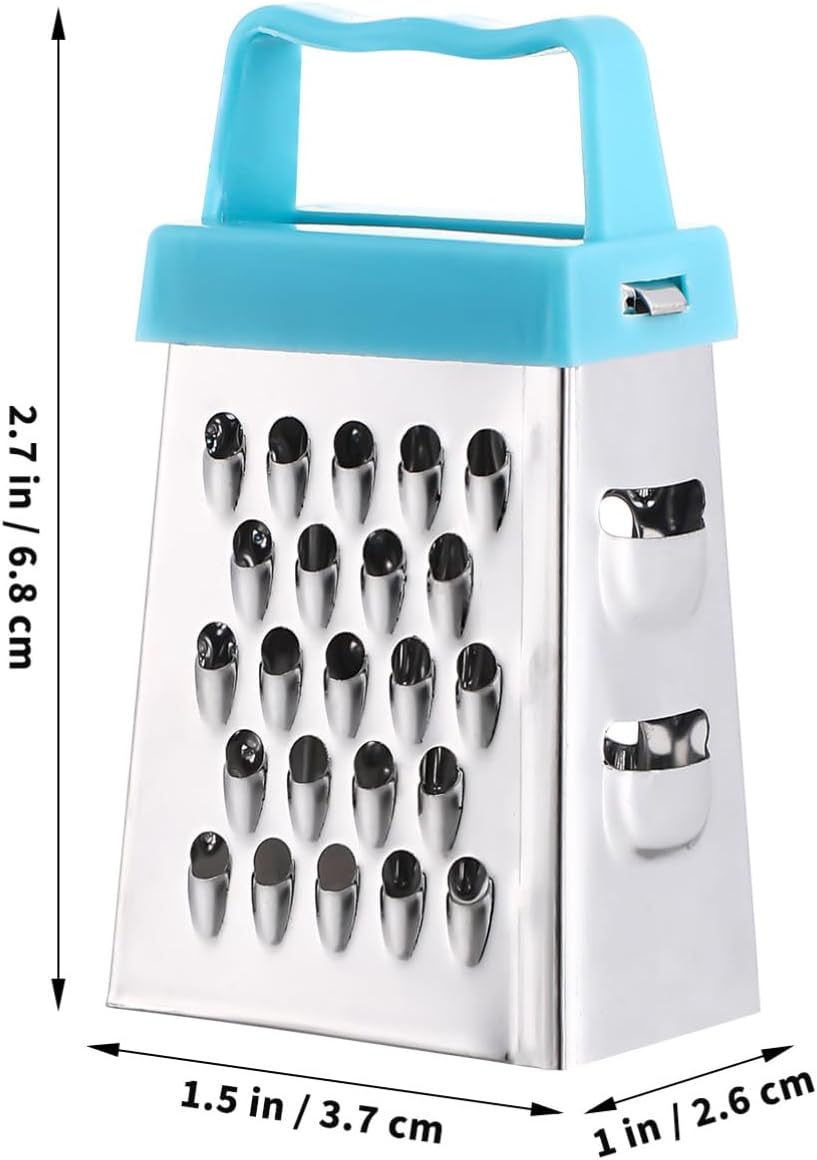 Ciieeo Mini Cheese Grater 15 Pcs Set Stainless Steel Handheld Vegetable and Fruit Cutter Box Grater with Handle Compact Kitchen Gadget for Fast Food Prep 2.63X1.45X5.31 Inch