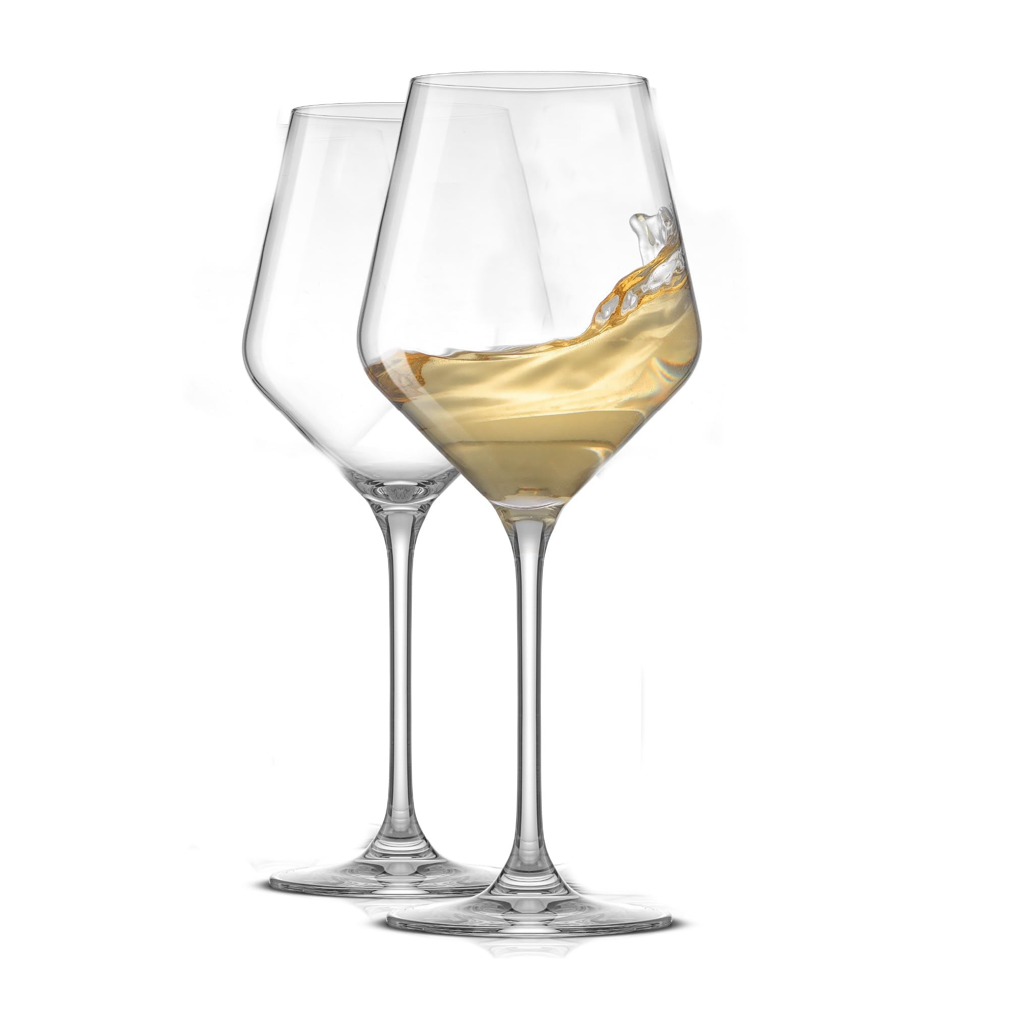 jaffiust Wine Glasses, Set of 2 Italian Wine Glasses, Clear Wine Glasses - Gifts for Women, Men, Wedding, Anniversary, Christmas, Birthday-430ml