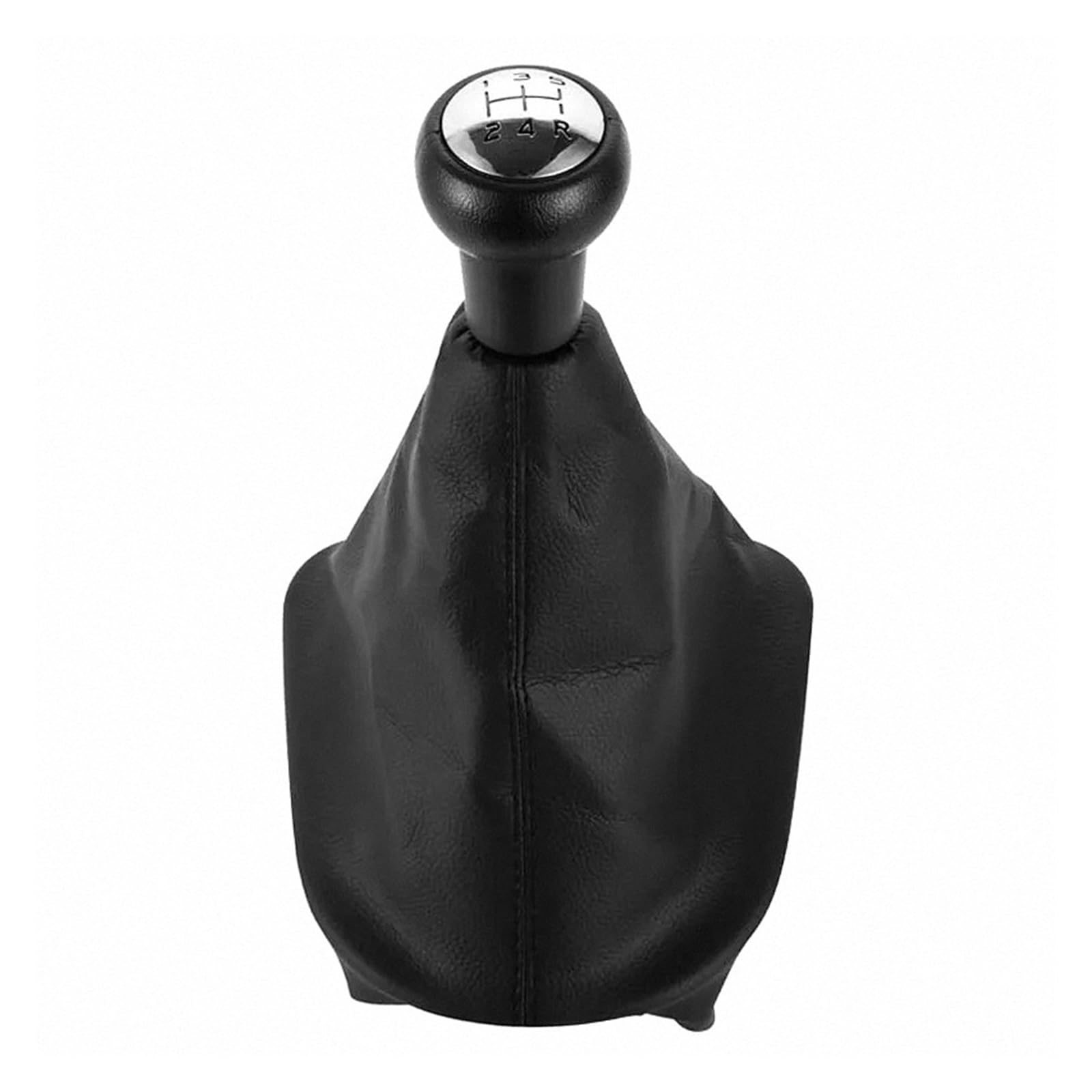 HTVTKRFGRL Knob with Boot Gear Knob Manual for Peugeot 207 307 406 for Citroen for C3 for C4 for C5 for XSARA 5-Speed Leather Black Stylish Shift Lever 1X Gear Shift
