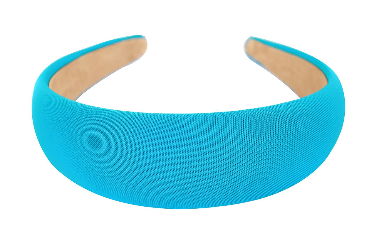 axy Breiter Haarreif mit Stoff gepolstertes Candy Colours - Wunderschön Damen Stirnband Haarschmuck Haarreifen HRK2A (Türkis)