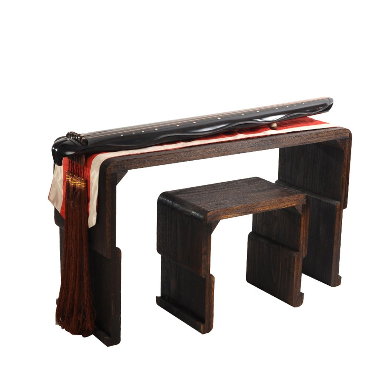 Guqin Tradizionale Guqin Realizzato In Cinabro E Realizzato Artigianalmente Con Lacca Grezza Per L'insegnamento E Le Prestazioni