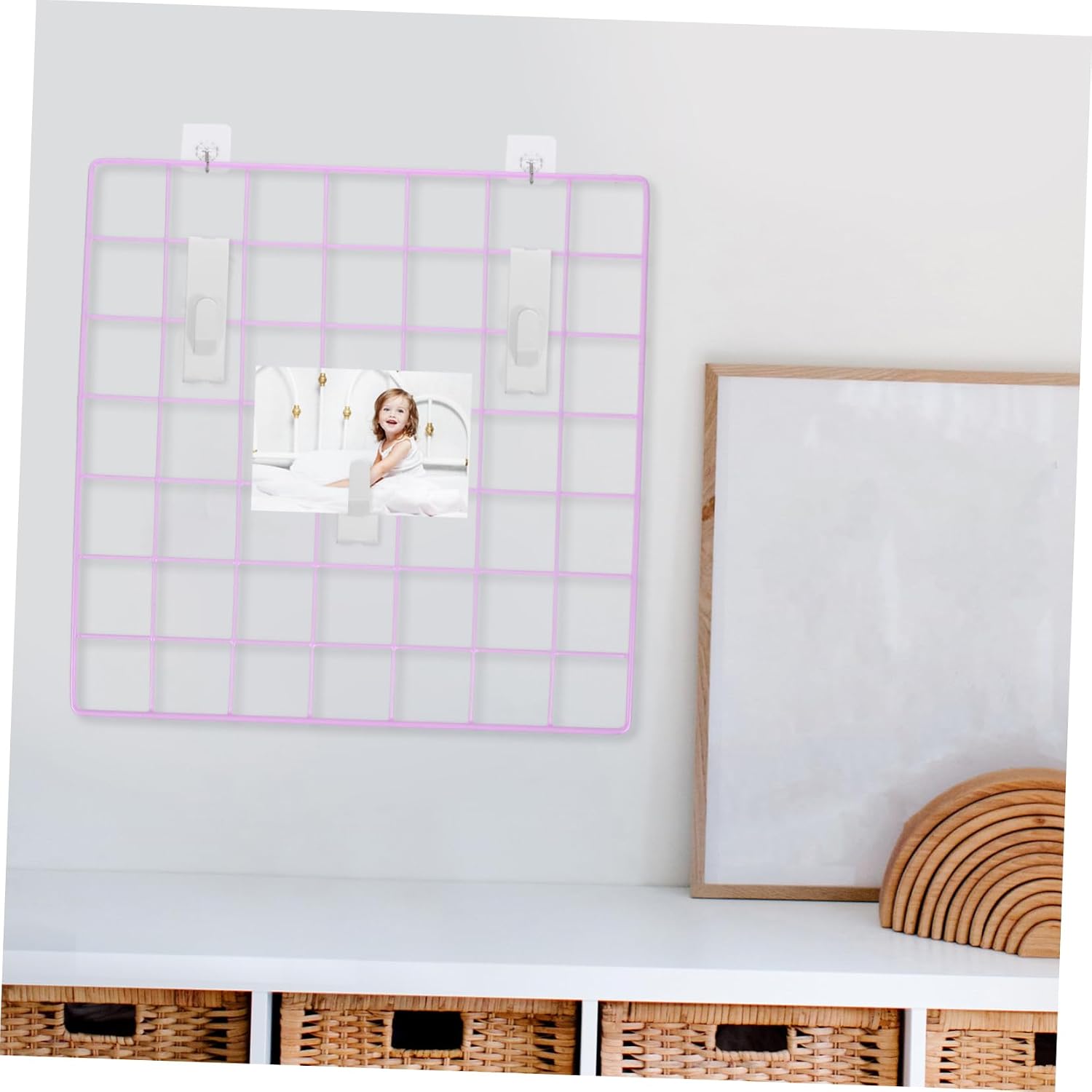 Alipis 12pcs Hooks: White Grid Wall Hooks Hanging Accessories for Wire Panels - Iron Display Hangers for Hanging Picture Frames Hats Utility Items