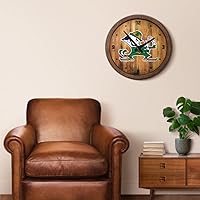 Vista 191 de The Fan-Brand NCAA Oklahoma Sooners: Faux Barrel Top Wall Clock Sports Team Bar Sign Décor - Home Man Cave, Party Decoration - Made On Demand