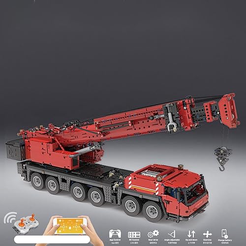 Miniatura 2 de Newcomer Kit de construcción de camión de grúa a control remoto, grúa eléctrica de 6 canales, grúa eléctrica, juguetes de construcción de ciudad,