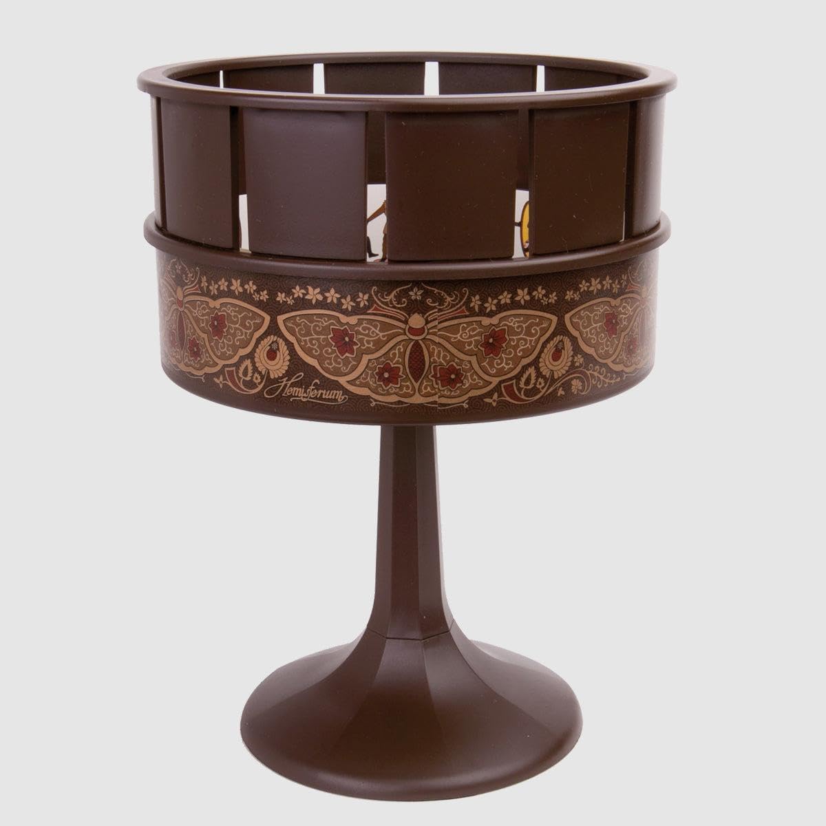 Hemisferium Mini Zoetrope Classic Brown, Fully Functional Handcrafted Animation Device, 19cm x 14cm, Perfect Home Display or Educational Device for Children