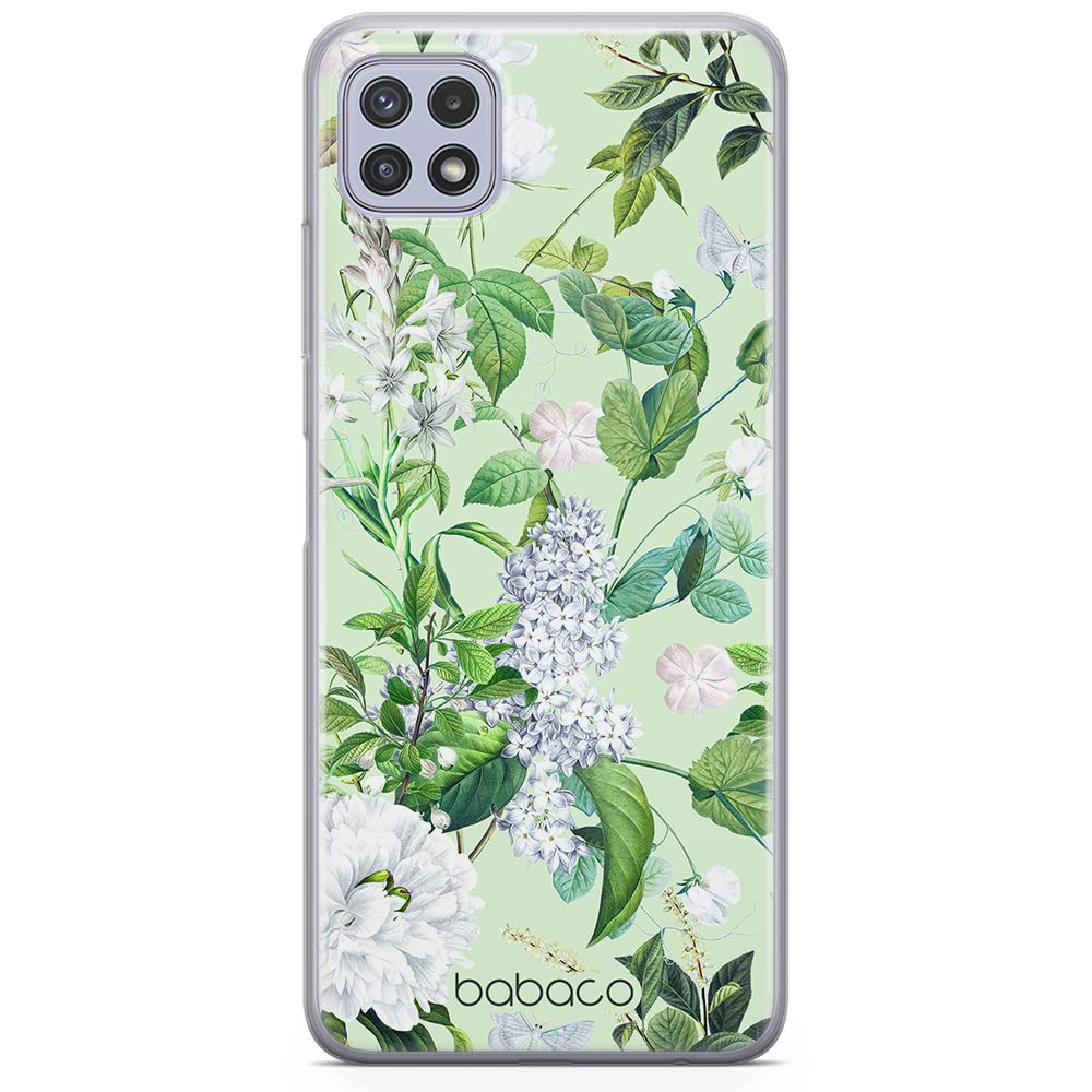 Babaco ERT GROUP mobile phone case for Samsung A22 5G original and officially Licensed pattern Flowers 038 optimally adapted to the shape of the mobile phone, case made of TPU