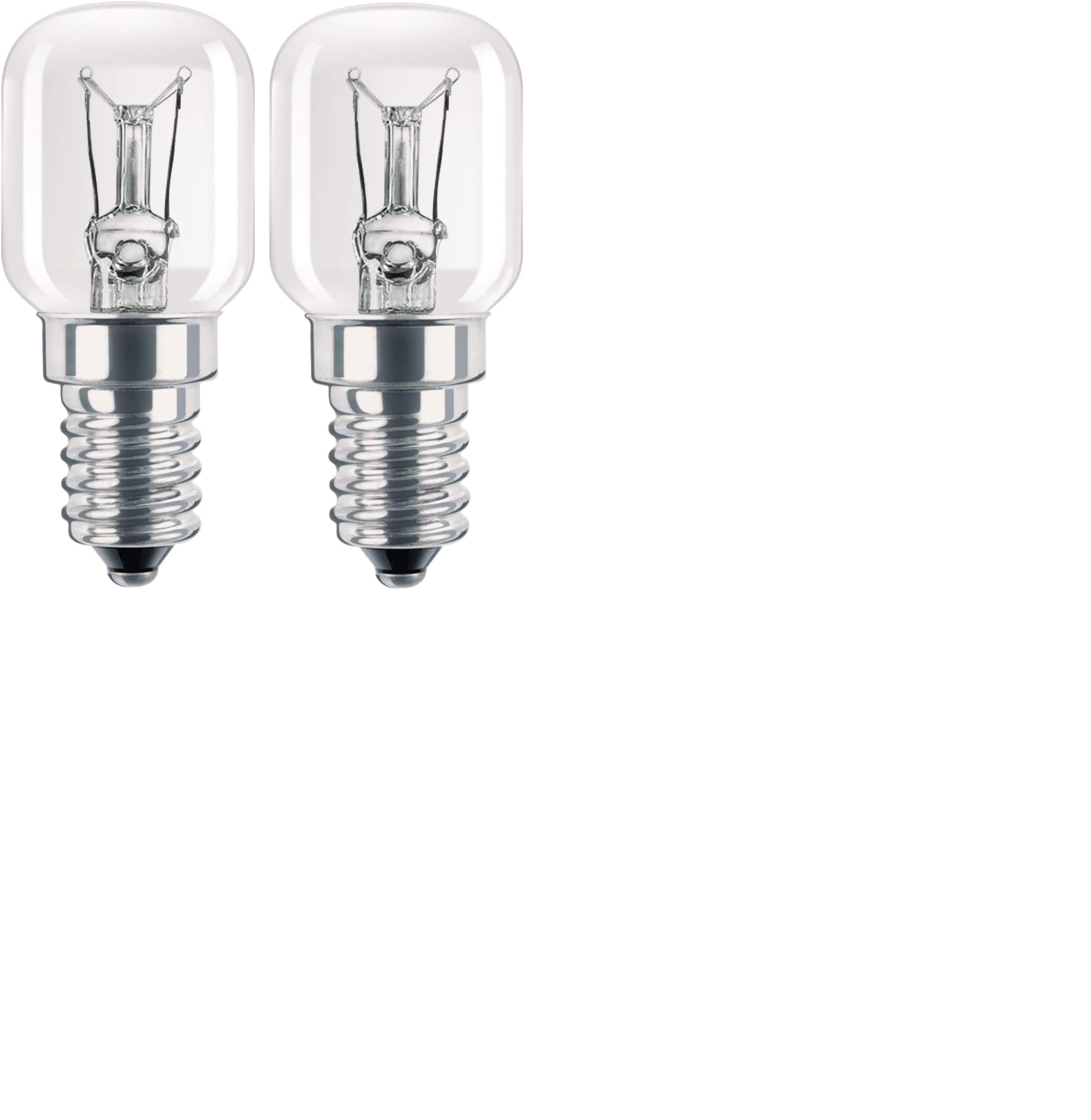 2 X 15w Universal Oven Cooker Appliance Bulb 300c Lamp E14 Light Bulbs 220-240V, Warm White
