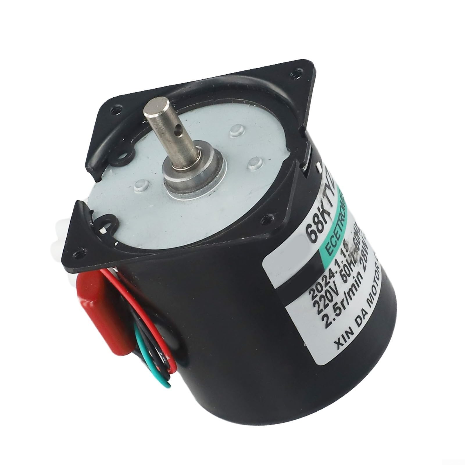 68KTYZ Moteur de boîte de vitesses synchrone AC 220 V 2,5 tr/min CW/CCW Direction contrôlable 28 W Miniature basse vitesse (2,5 tr/min)